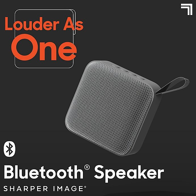 slide 3 of 9, Sharper Image Square Bluetooth Speaker - Grey, 3 in