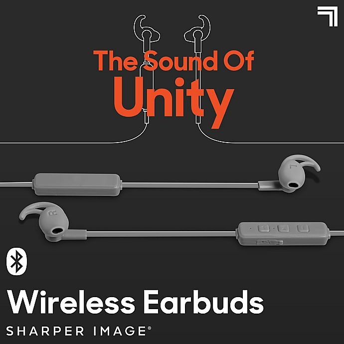 slide 6 of 9, Sharper Image The Sound Of Unity Wireless Earbuds - Grey, 1 ct