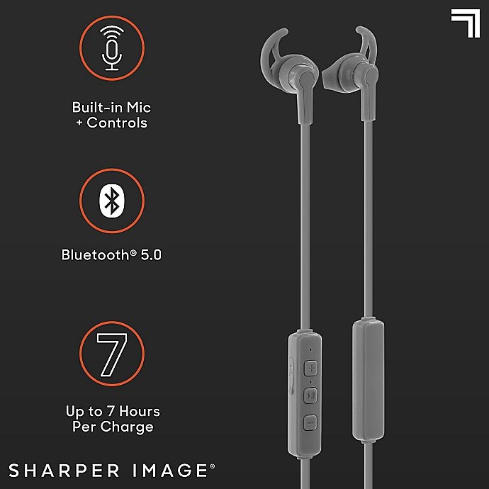 slide 7 of 9, Sharper Image The Sound Of Unity Wireless Earbuds - Grey, 1 ct