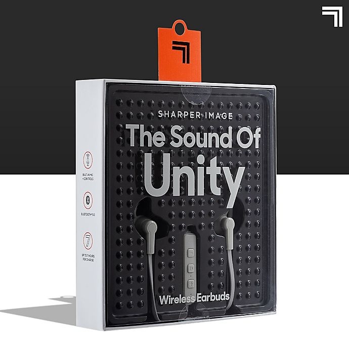 slide 1 of 9, Sharper Image The Sound Of Unity Wireless Earbuds - Grey, 1 ct