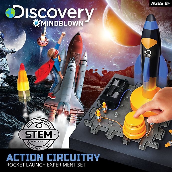 slide 2 of 9, Discovery MINDBLOWN Action Circuitry Electronic Experiment Mini Rocket Launch Set, 1 ct