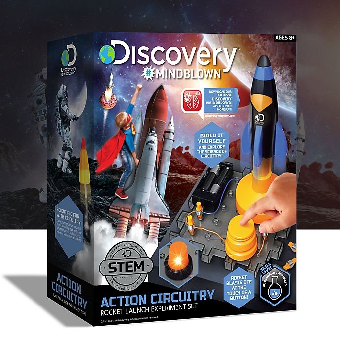 slide 9 of 9, Discovery MINDBLOWN Action Circuitry Electronic Experiment Mini Rocket Launch Set, 1 ct