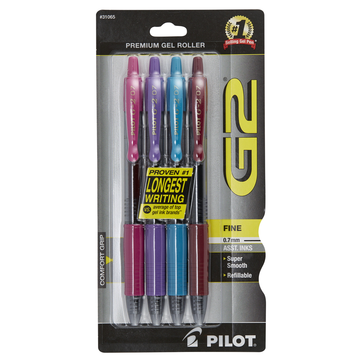 slide 1 of 1, Pilot G2 07mm Fine Point Premium Gel Roller Pens, 4 ct