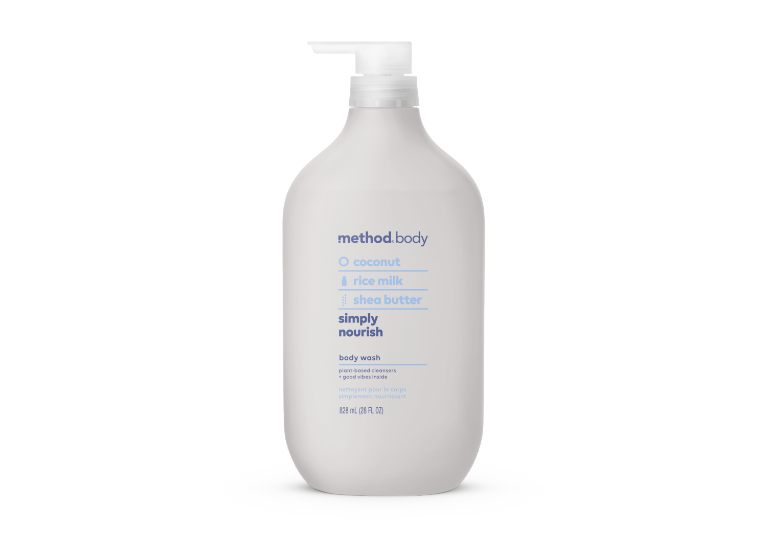 slide 1 of 2, method Simply Nourish Coconut/Rice Milk/Shea Butter Body Wash 28 fl oz, 28 fl oz