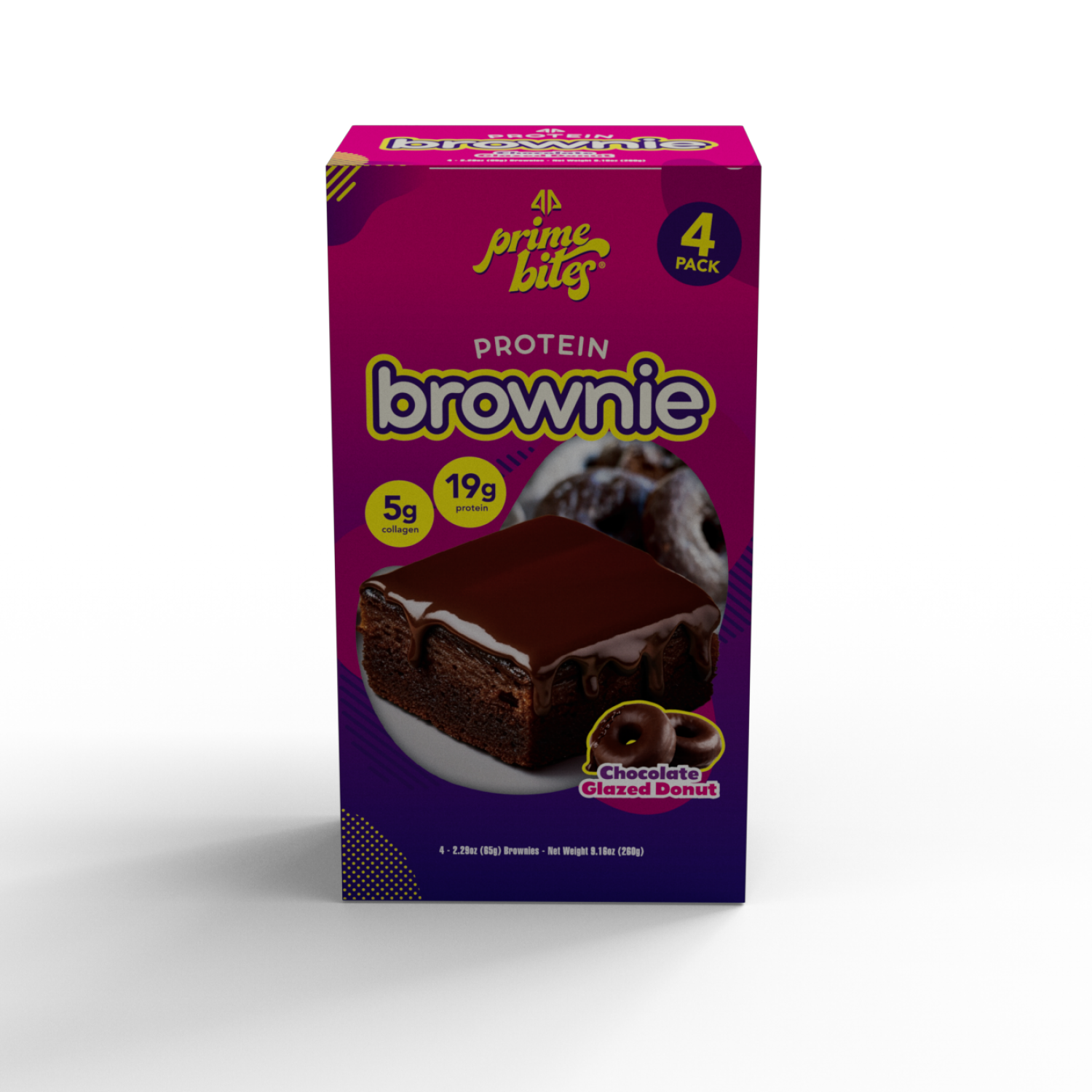 slide 7 of 7, Prime Bites Prtn Brwnie Cho Glzd Dnt 4Ct, 4 ct