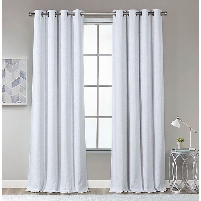 slide 1 of 7, Therapedic Radcliff Grommet 100% Blackout Curtain Panel - Off-White (Single), 95 in