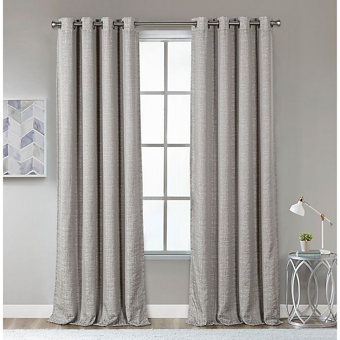 slide 1 of 1, Therapedic Radcliff Grommet 100% Blackout Curtain Panel - Taupe (Single), 63 in