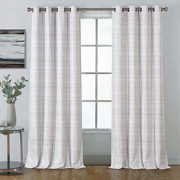 slide 1 of 1, Therapedic Ludlow Grommet 100% Blackout Window Curtain Panel - Natural, 95 in