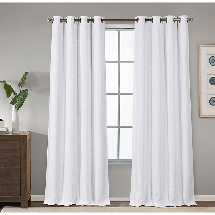 slide 1 of 1, Therapedic Conway Grommet 100% Blackout Window Curtain Panel - White, 63 in