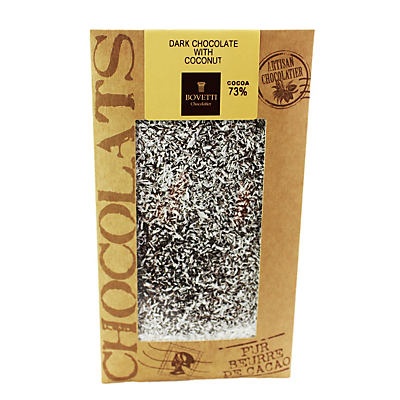 slide 1 of 1, Bovetti Dark Chocolate Coconut Bar, 100 gram