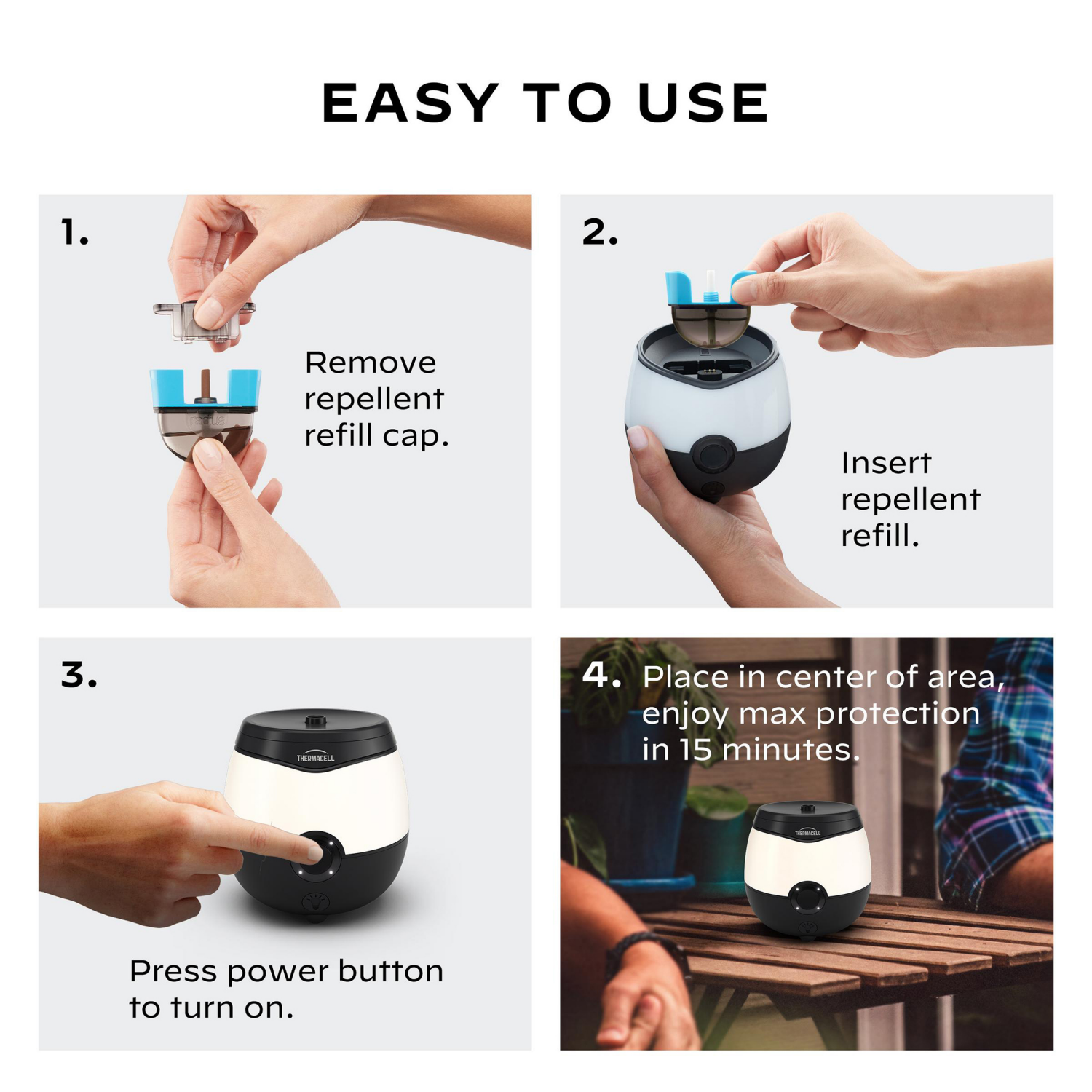 slide 4 of 8, Thermacell 20 ft Zone Scent Free Mosquito Repellent 1 Each, 1 ct