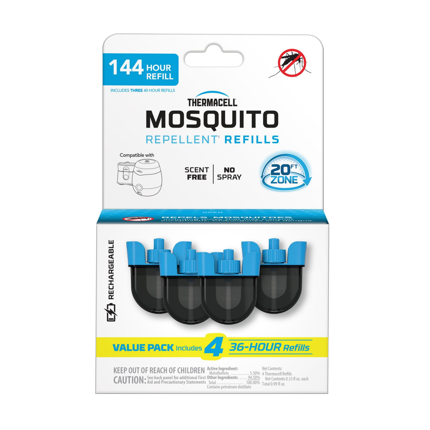 slide 1 of 4, Thermacell Er436 Rechargeable Refill, 1 ct