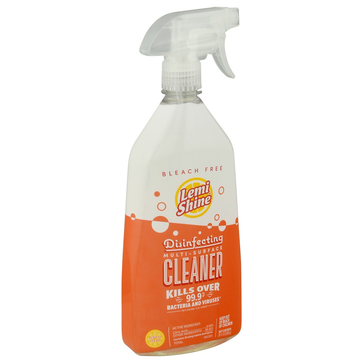 slide 7 of 9, Lemi Shine Disinfecting Lemon Scent Multi-Surface Cleaner 28 fl oz, 28 fl oz