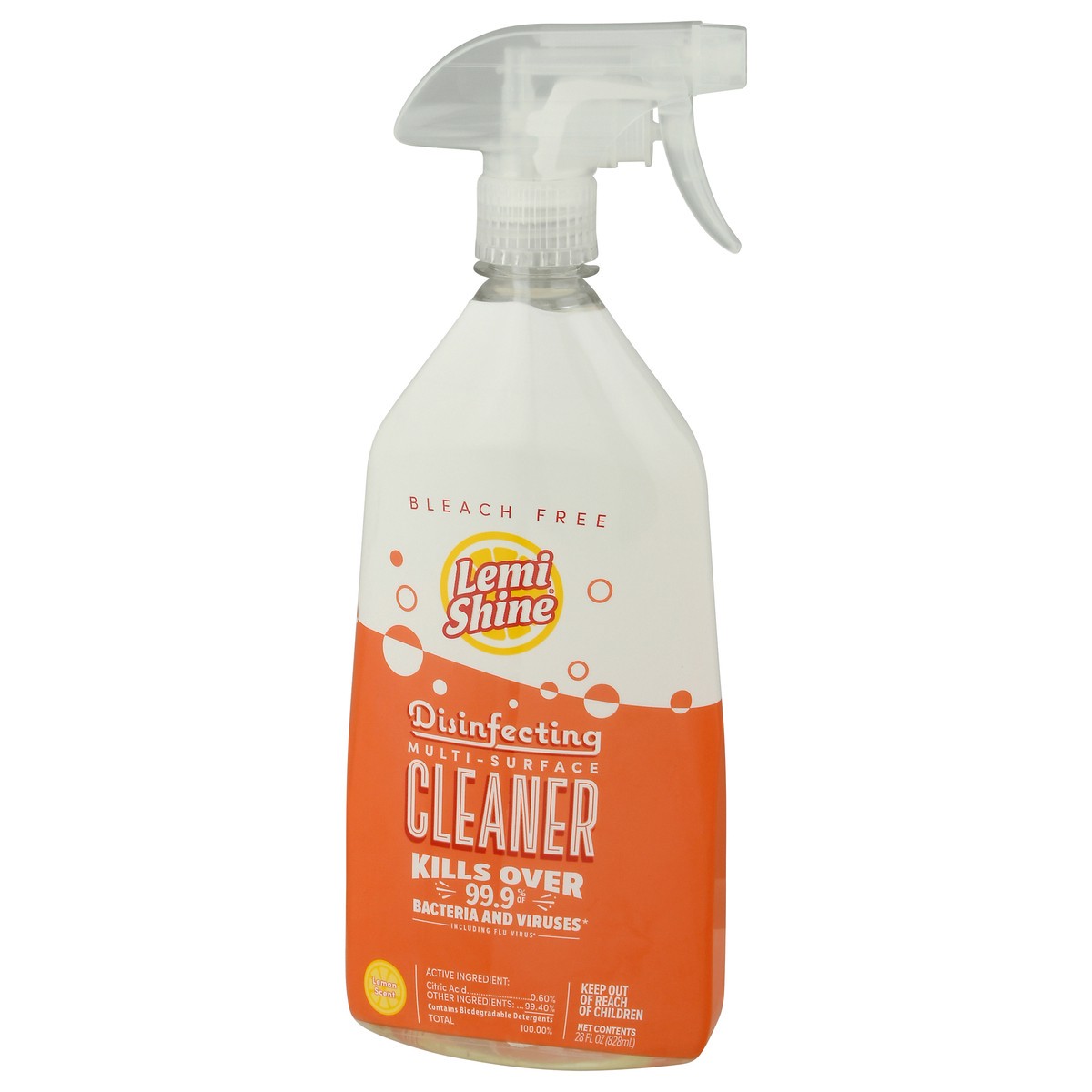 slide 3 of 9, Lemi Shine Disinfecting Lemon Scent Multi-Surface Cleaner 28 fl oz, 28 fl oz