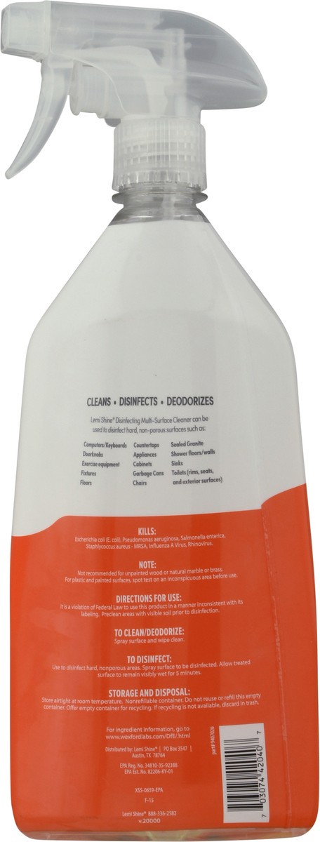 slide 4 of 9, Lemi Shine Disinfecting Lemon Scent Multi-Surface Cleaner 28 fl oz, 28 fl oz