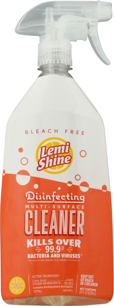 slide 9 of 9, Lemi Shine Disinfecting Lemon Scent Multi-Surface Cleaner 28 fl oz, 28 fl oz