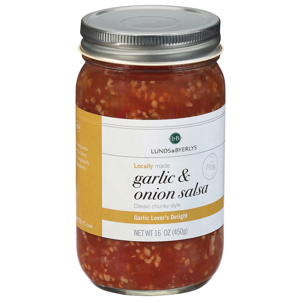 slide 6 of 9, L&B Garlic & Onion Salsa 16 oz, 16 oz