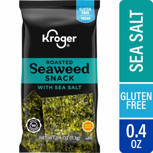 slide 1 of 3, Kroger Korean Inspirations Sea Salted Roasted Seaweed Snack, 0.4 oz
