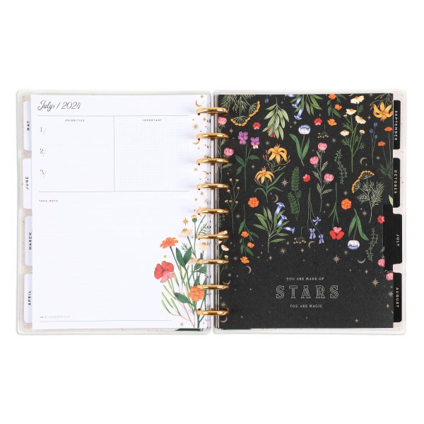 slide 5 of 8, 2024 Happy Planner Monthly/Weekly Classic Happy Planner, 7"" X 9-1/4"", Deluxe Grounded Magic, January To December, Ppmcd12-037, 1 ct