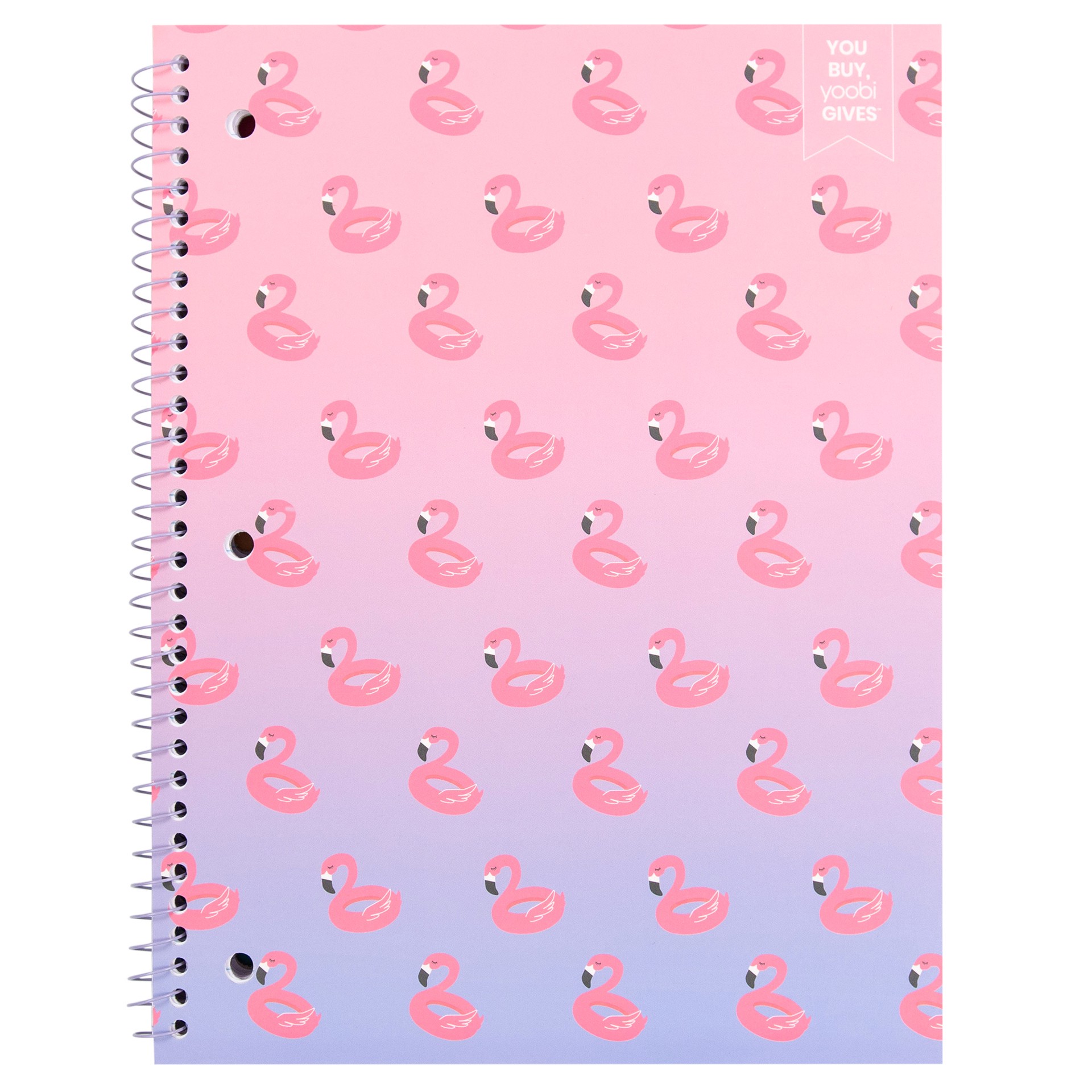 Yoobi Flamingo Spiral Notebook, 8 x 10.5 in, 1 Subject 1 ct Shipt
