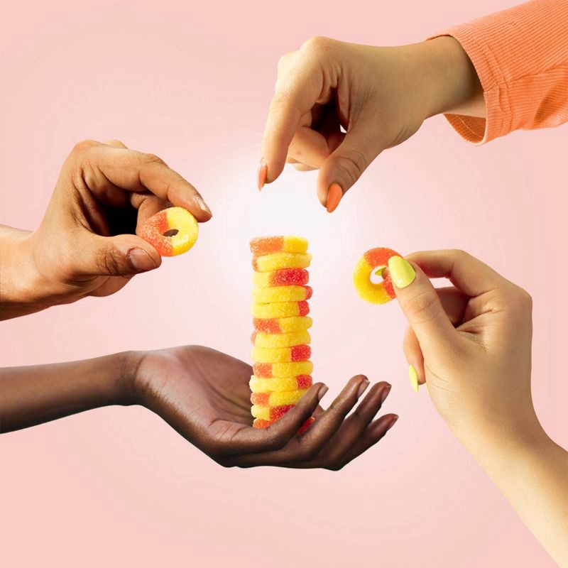 slide 4 of 6, Albanese Worlds Best Candy Gummi Peach Rings - 8oz, 8 oz