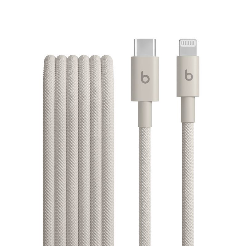 slide 1 of 10, Beats USB-C to Lightning Woven Cable (1.5 m) - Surge Stone, 1 ct