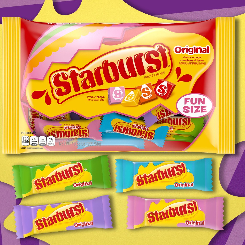 slide 8 of 8, STARBURST Fun Size Chewy Candy Easter Basket Stuffers, 10.58 oz Bag, 10.58 oz