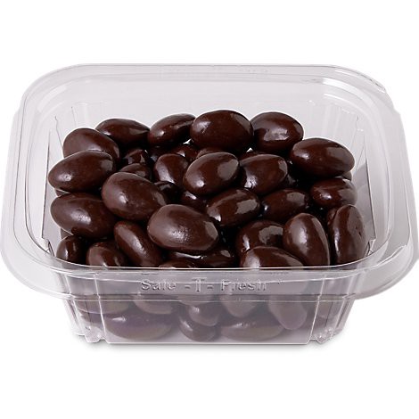 slide 1 of 1, Dark Chocolate Almonds - 12 OZ, per lb