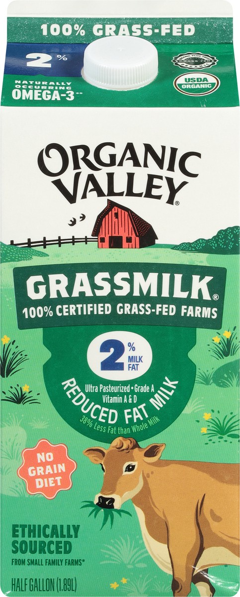 slide 6 of 9, Organic Valley Reduced Fat Grassmilk, 