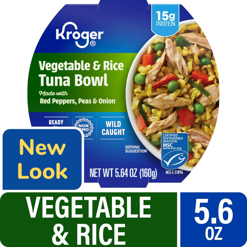 slide 1 of 4, Kroger® Vegetable & Brown Rice Tuna Bowl, 5.64 oz
