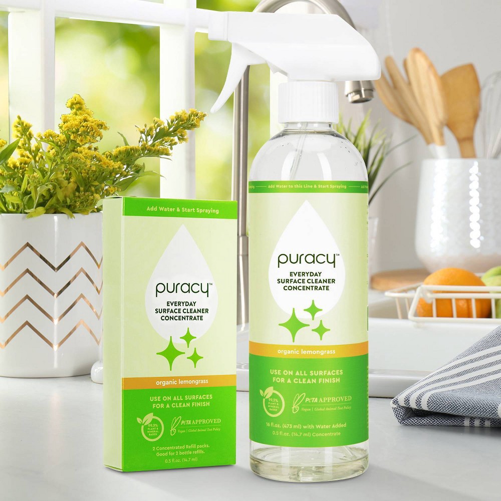 Puracy home cleaning products are all natural, organic, plant