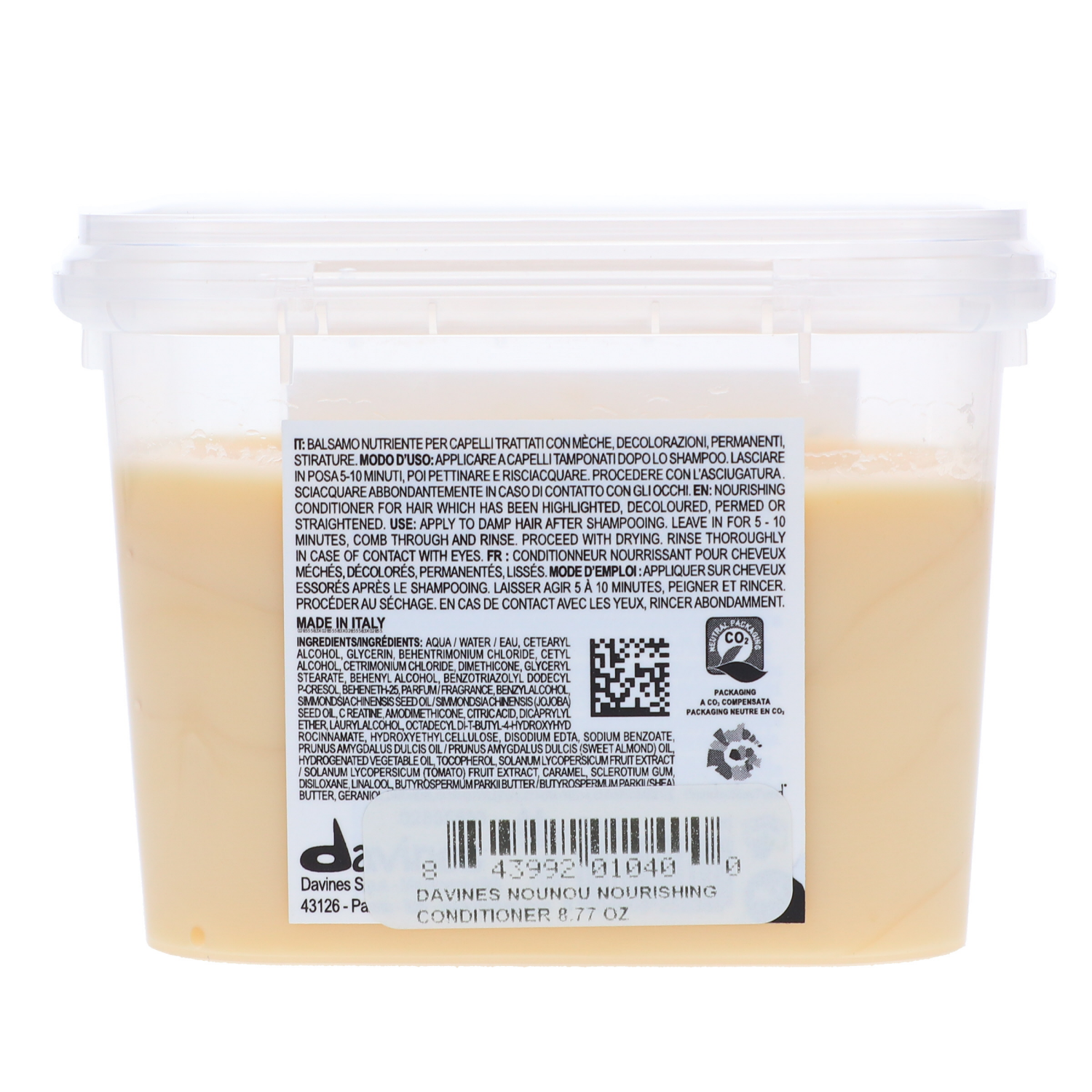 slide 2 of 2, Davines Nounou Conditioner 8.82 Oz, 8.82 oz