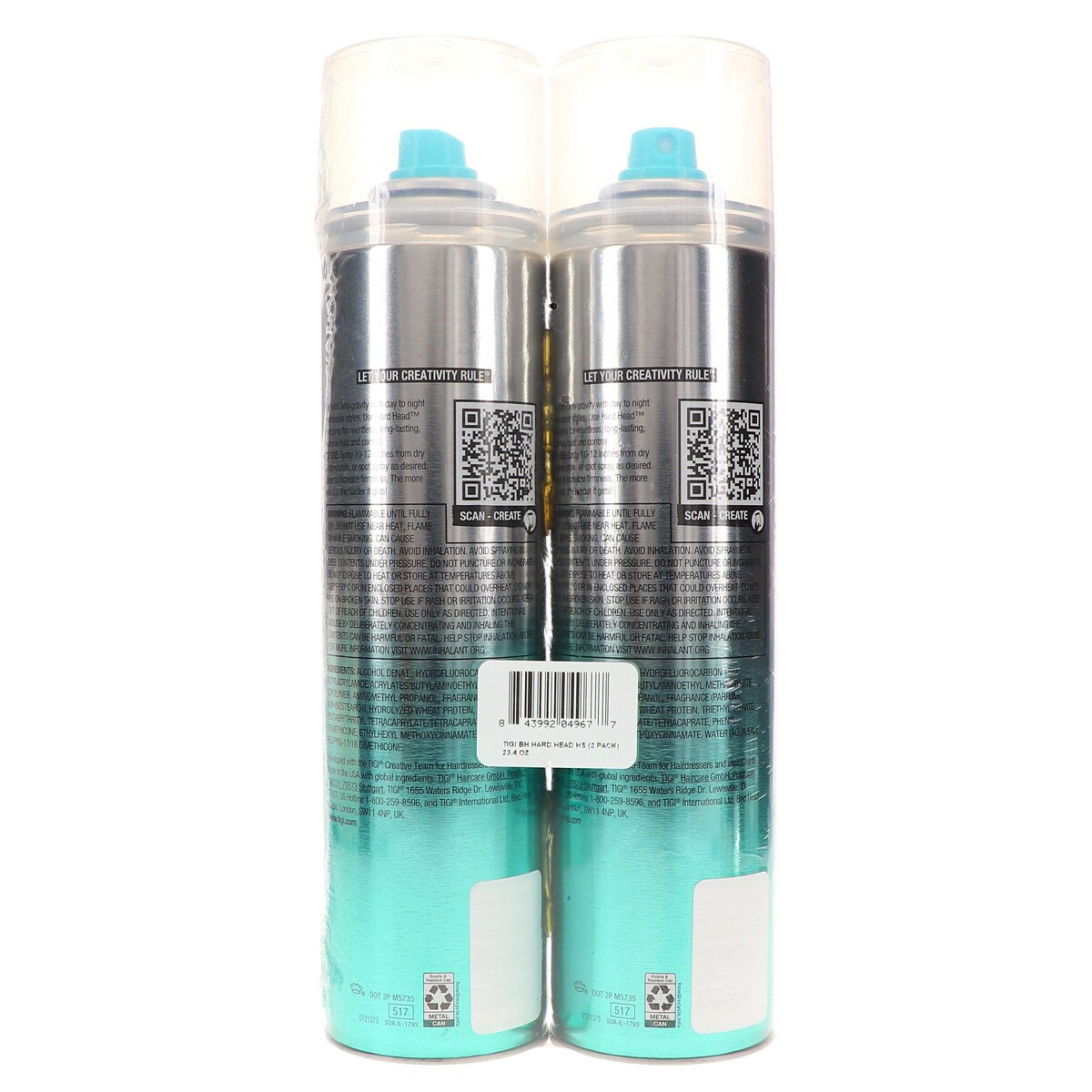slide 2 of 2, Bed Head TIGI Bed Head Hard Head Hairspray, 2-Pack, 23.4 fl oz
