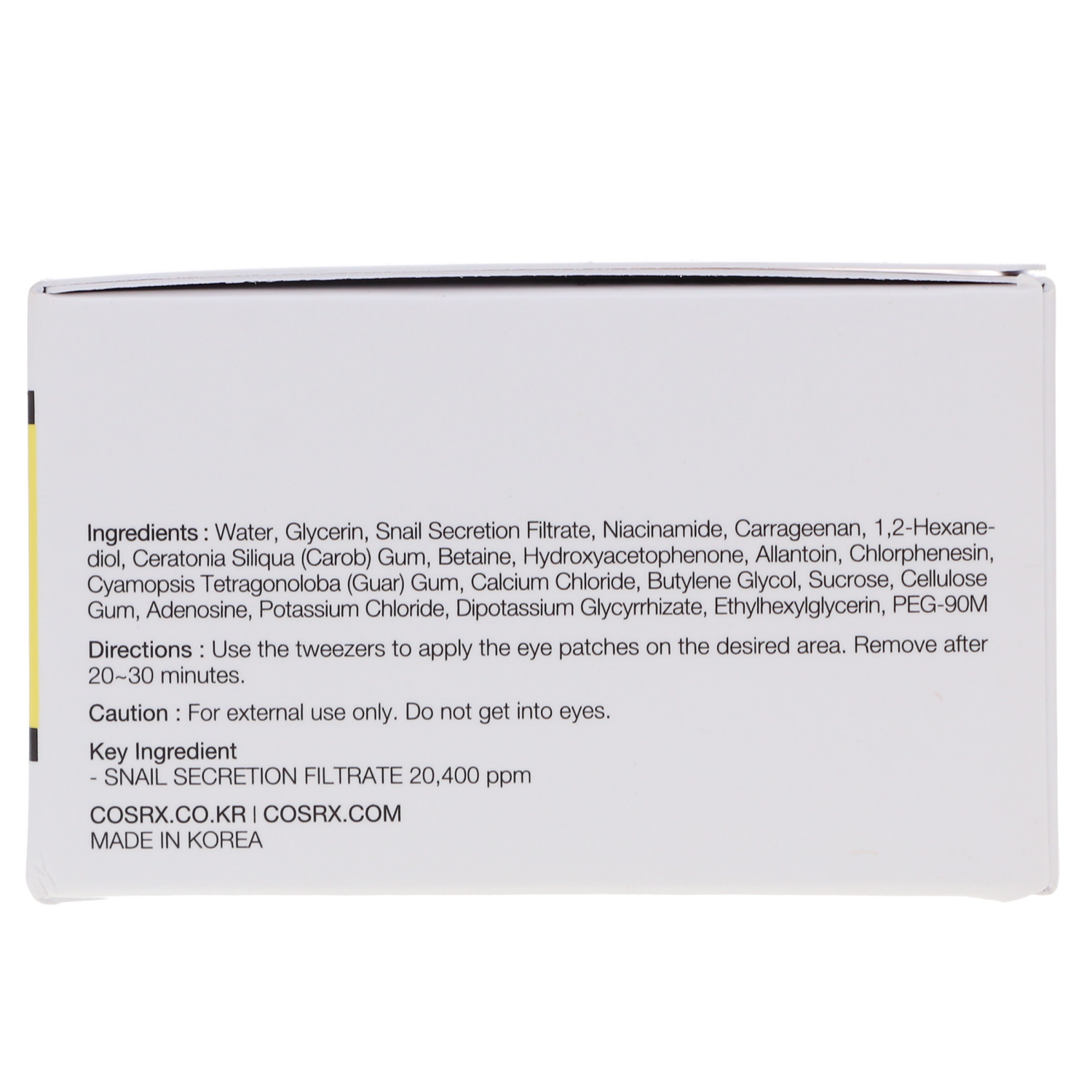 slide 2 of 3, Cosrx Advanced Snail Hydrogel Eye Patch, 60 ct, 3.17 oz, 60 ct, 3.17 oz