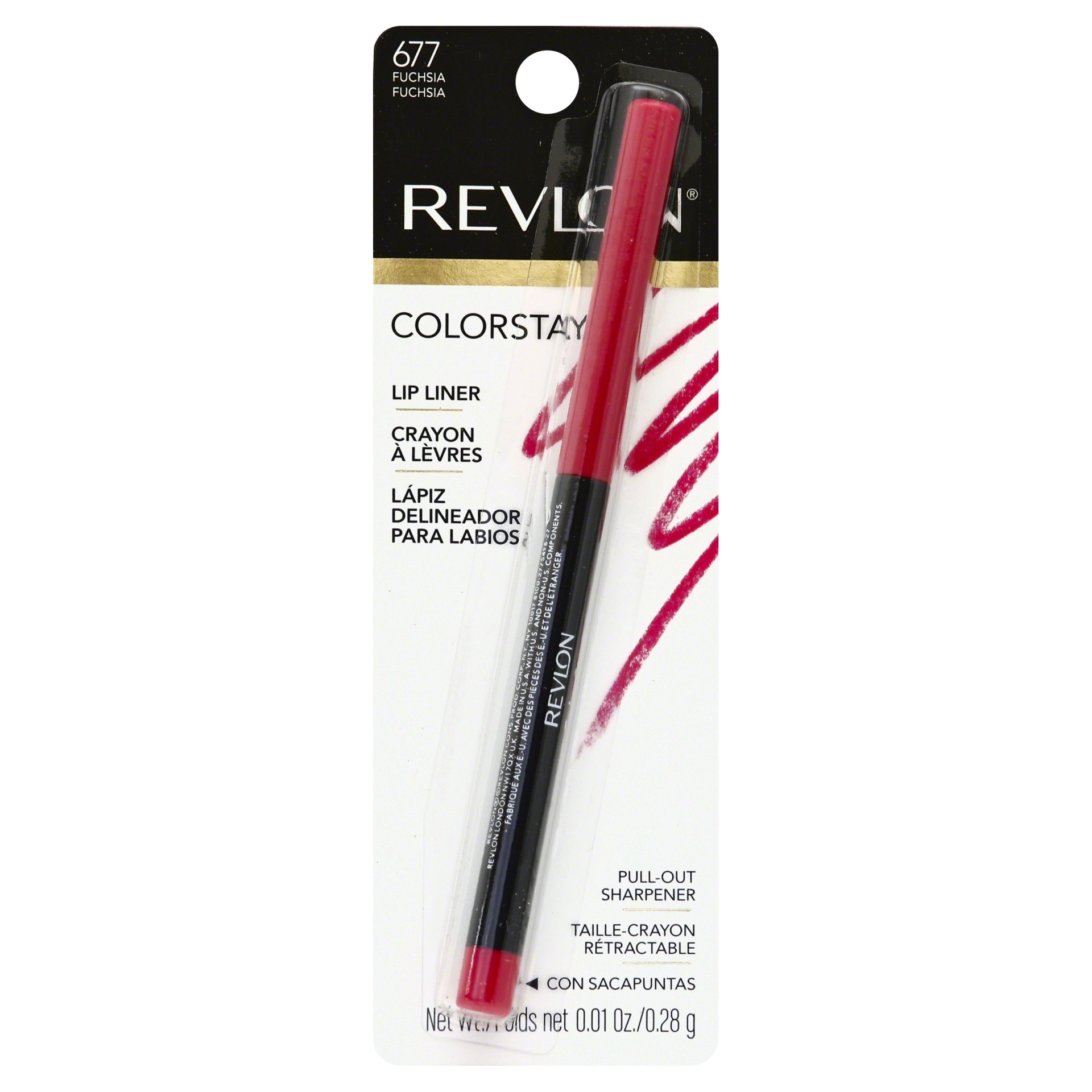 slide 1 of 2, Revlon ColorStay Lipliner - 677 Fuchsia, 1 ct