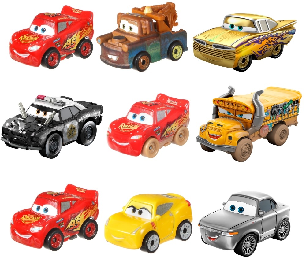 slide 1 of 1, Mattel Disney Cars Mini Racers - Assorted, 3 ct