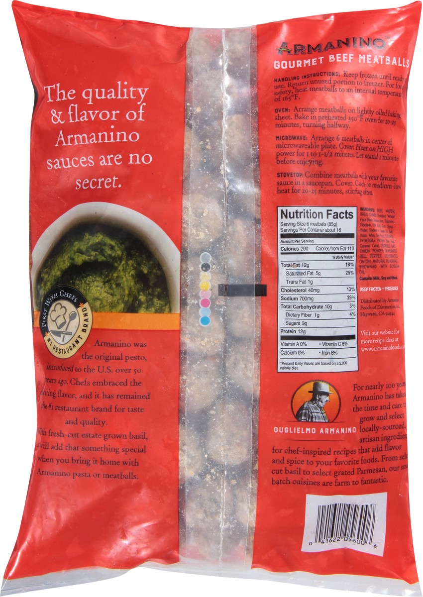 slide 10 of 13, Armanino Gourmet Beef Meatballs 48 oz, 48 oz