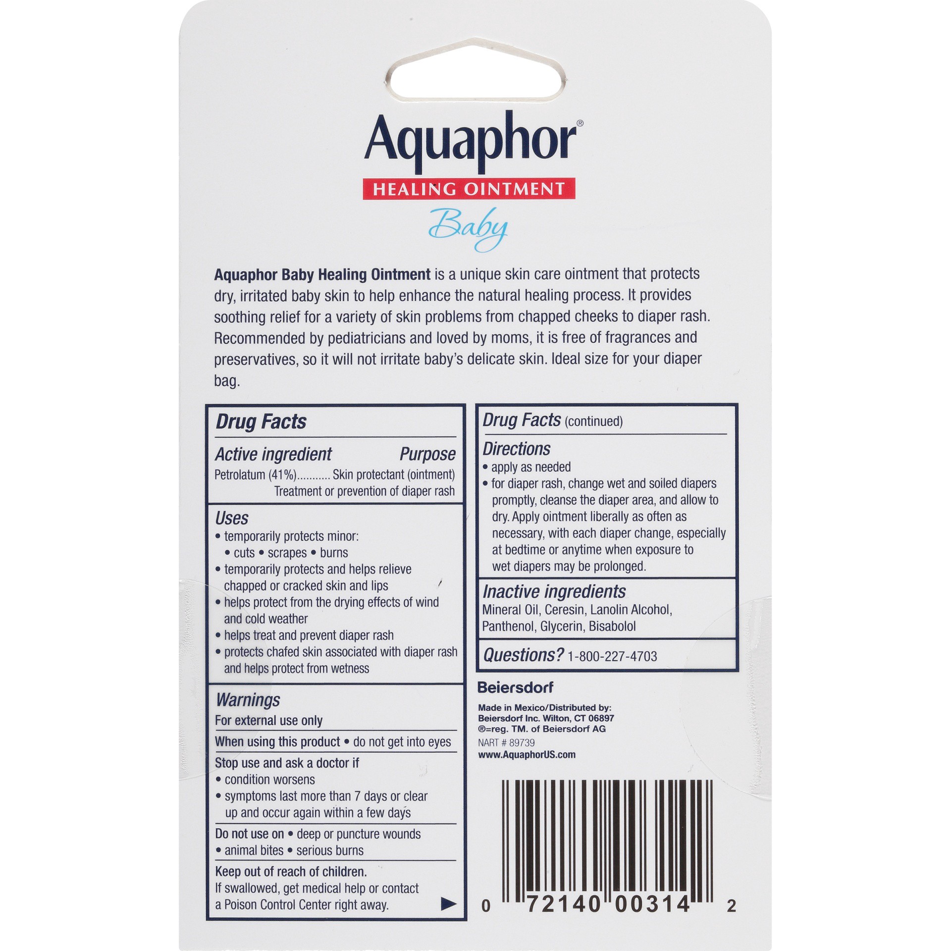 slide 6 of 6, Aquaphor Baby Advanced Therapy Healing Ointment Skin Protectant .35 oz. Tubes, 0.7 oz