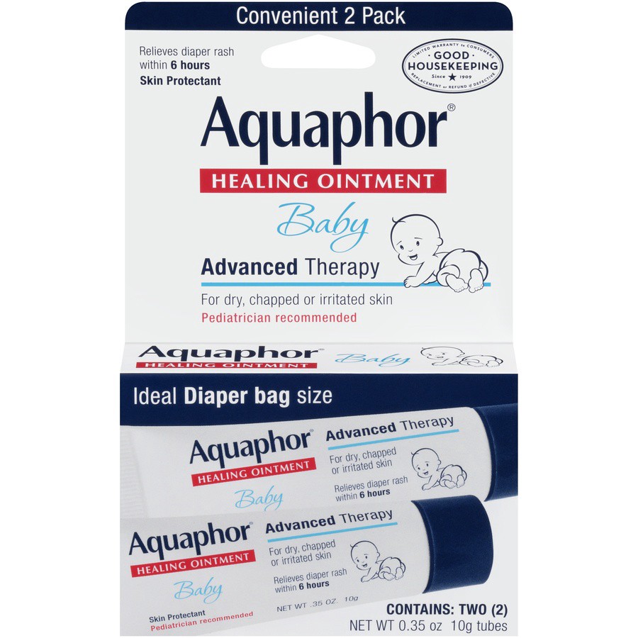 slide 1 of 6, Aquaphor Baby Advanced Therapy Healing Ointment Skin Protectant .35 oz. Tubes, 0.7 oz