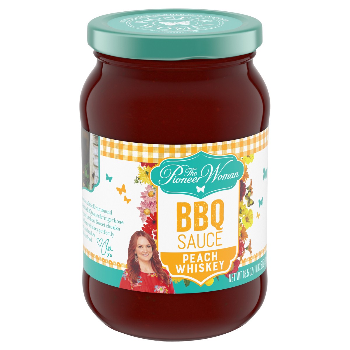 slide 2 of 10, The Pioneer Woman Sweet Peach Whiskey BBQ Sauce, 18.5 oz Jar, 1.16 lb