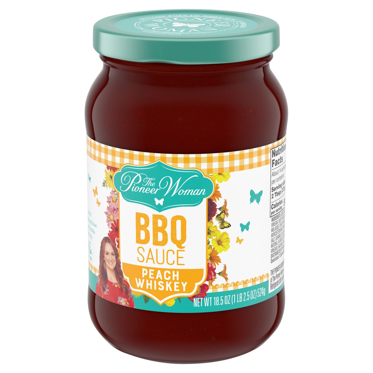 slide 3 of 10, The Pioneer Woman Sweet Peach Whiskey BBQ Sauce, 18.5 oz Jar, 1.16 lb