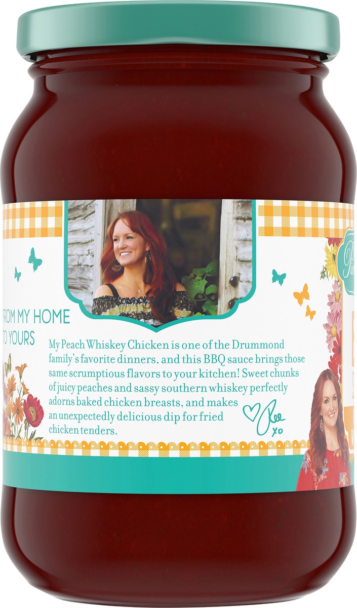 slide 7 of 10, The Pioneer Woman Sweet Peach Whiskey BBQ Sauce, 18.5 oz Jar, 1.16 lb