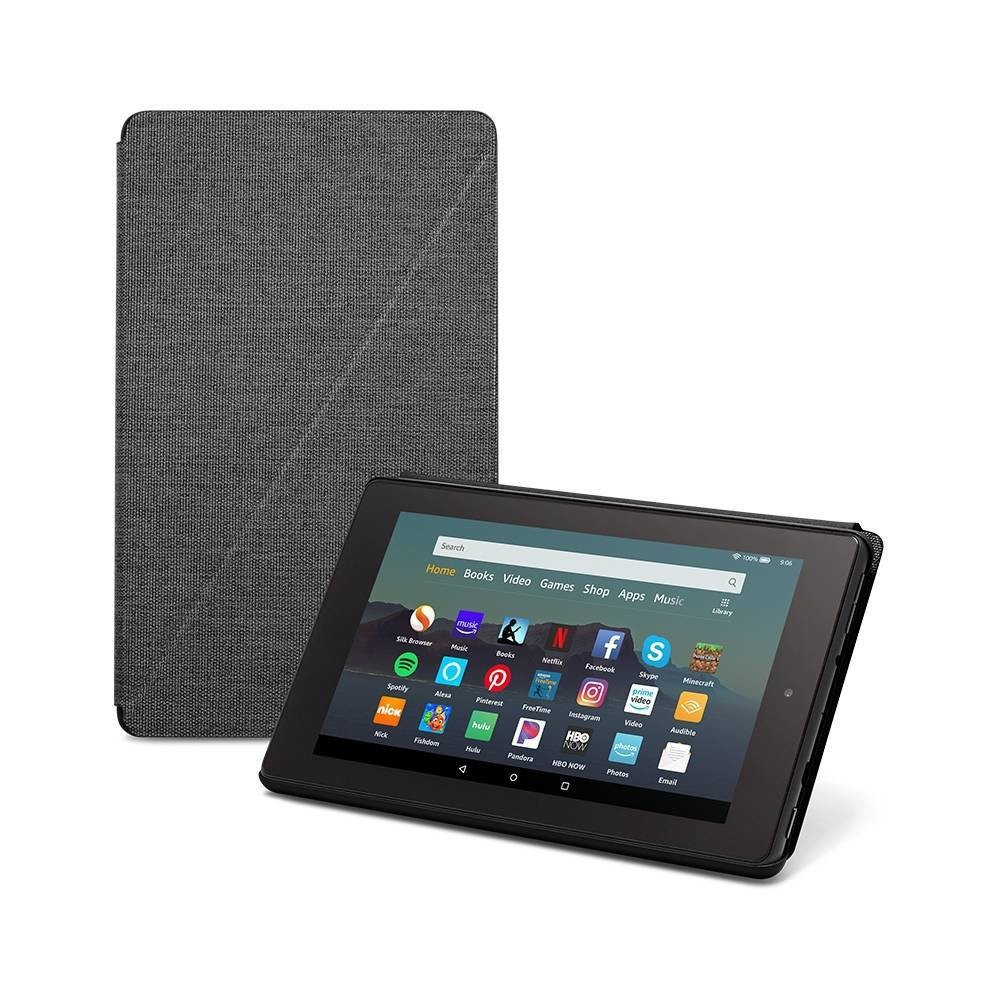 slide 1 of 4, Amazon Fire 7 Tablet Case - Compatible with 9th Generation - Charcoal, 7 tablet