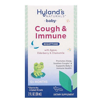 slide 1 of 1, Hyland's Naturals Baby Cough & Immune Nighttime Syrup, 2 oz