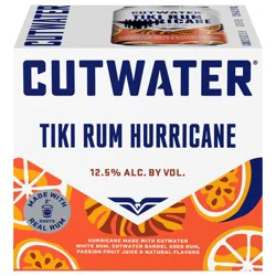 Cutwater Spirits Spirits Tiki Rum Hurricane 4 Pack, 12 fl oz Cans