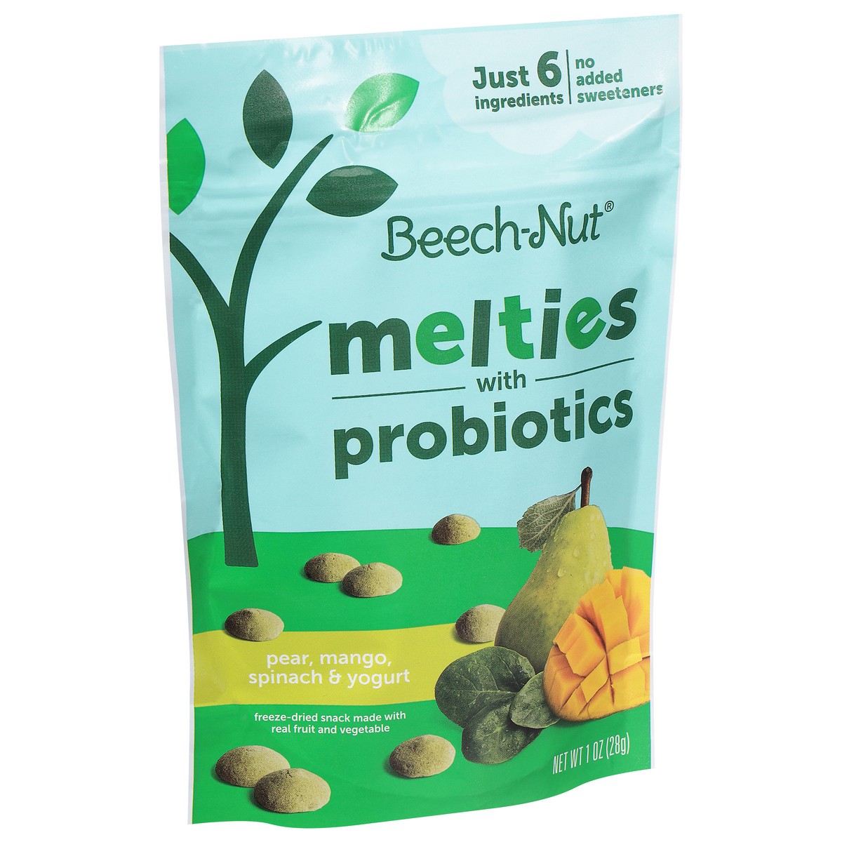 slide 2 of 11, Beech-Nut Stage 3 (from About 8 Months) Pear, Mango, Spinach & Yogurt Melties with Probiotics Stage 3 1 oz, 2.5 oz