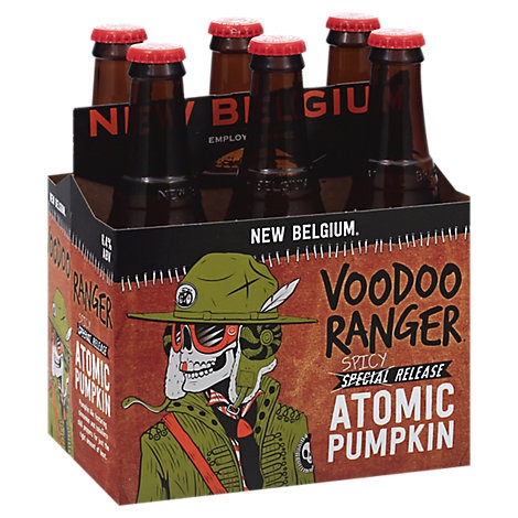 slide 1 of 1, New Belgium Brewing Company New Belgium Voodoo Ranger Spicy Atomic Pumpkin, 6 ct; 12 fl oz