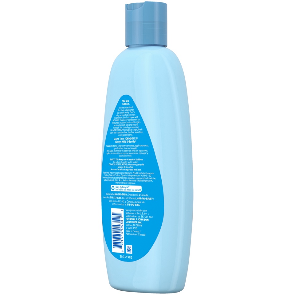 slide 3 of 6, Johnson's No More Tangles Extra Conditioning Toddler Shampoo, 13 fl oz