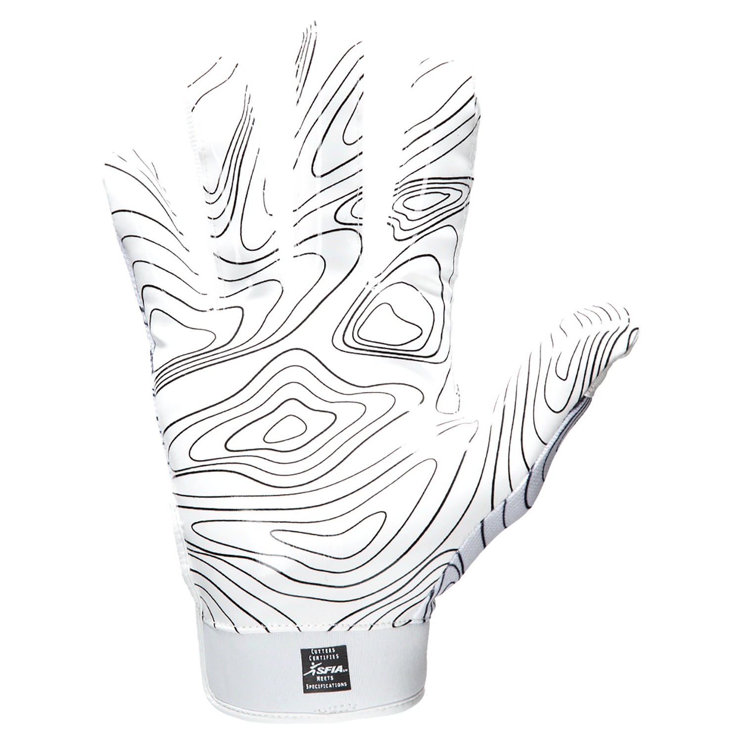 slide 2 of 4, SHOCK DOCTOR Cutters Game Day Receiver Gloves, White Topo, L/xl, 1 ct