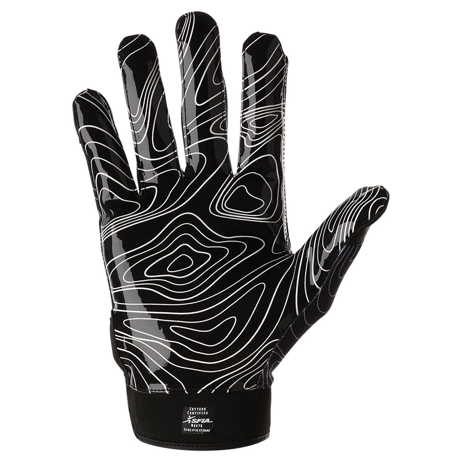 slide 2 of 4, Shock Doctor Cutters Game Day Receiver Gloves, Black Topo, L/XL, LG/XL